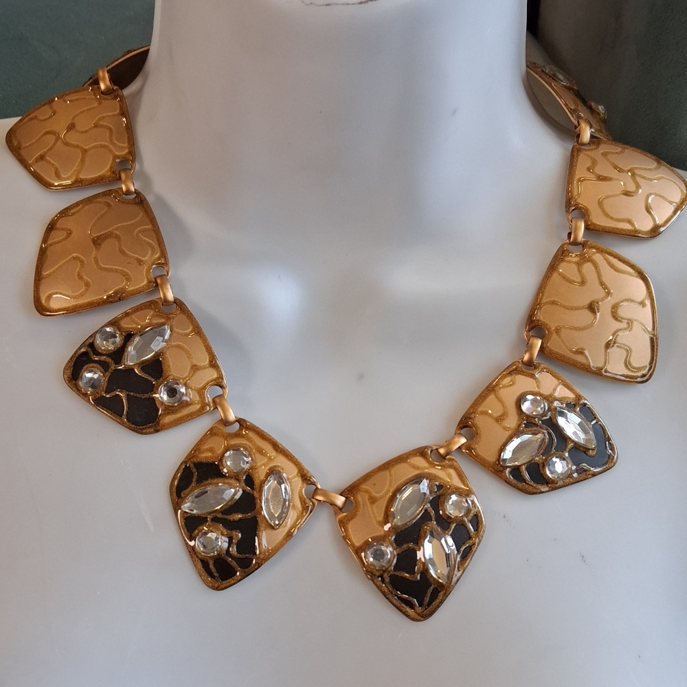 Tri-Tone Statement Necklace